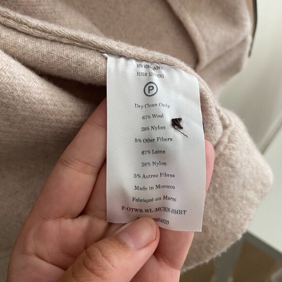 NEW Everlane Wool Mackinaw Jacket Size S Oat - Picture 6 of 6